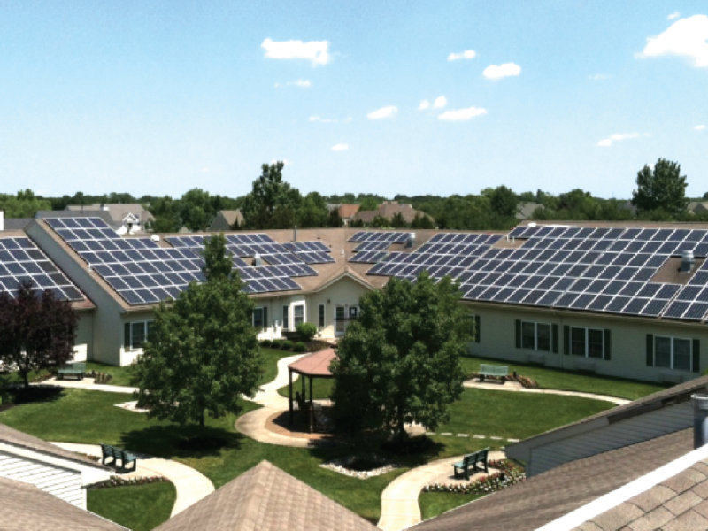 solar panels on roofs community