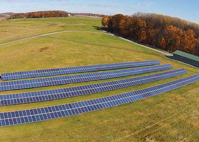 ywca solar panels in field